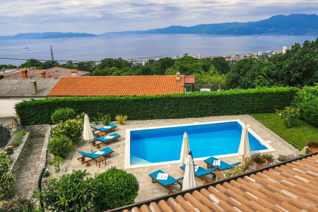 *****Pool House With Beautiful Seaview,Big Garden And Old Tavern***** Rijeka Bagian luar foto
