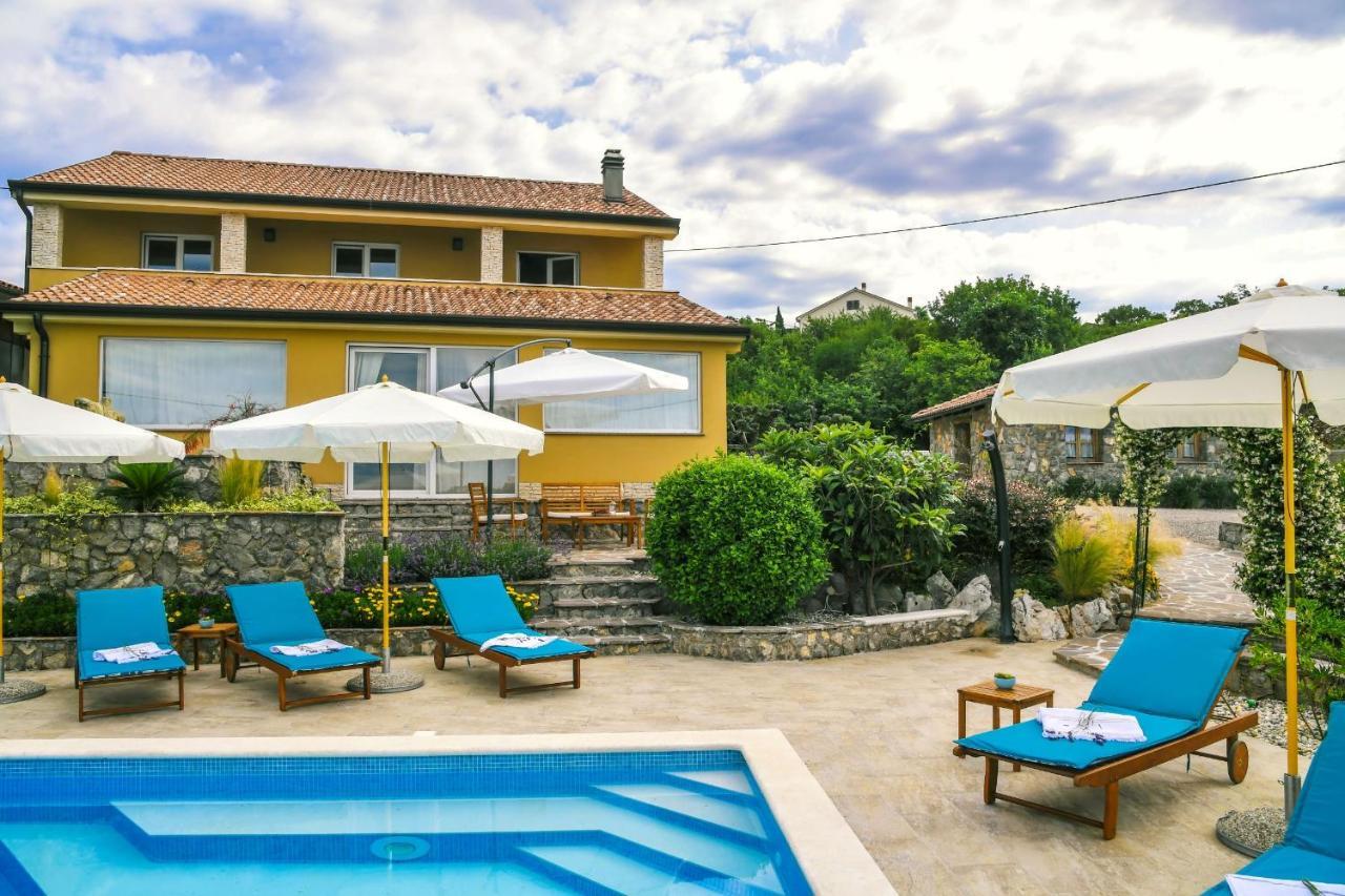 *****Pool House With Beautiful Seaview,Big Garden And Old Tavern***** Rijeka Bagian luar foto