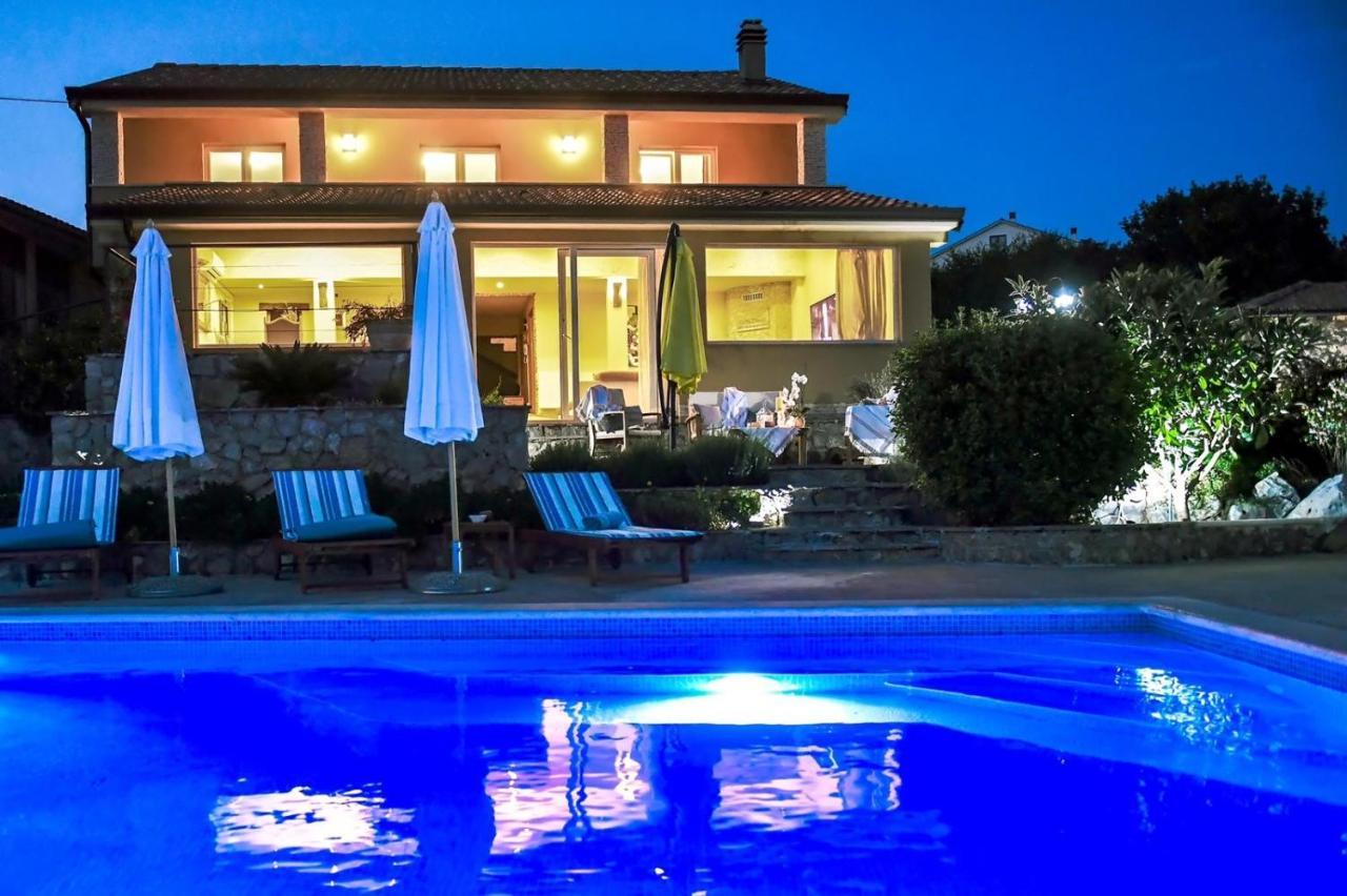 *****Pool House With Beautiful Seaview,Big Garden And Old Tavern***** Rijeka Bagian luar foto