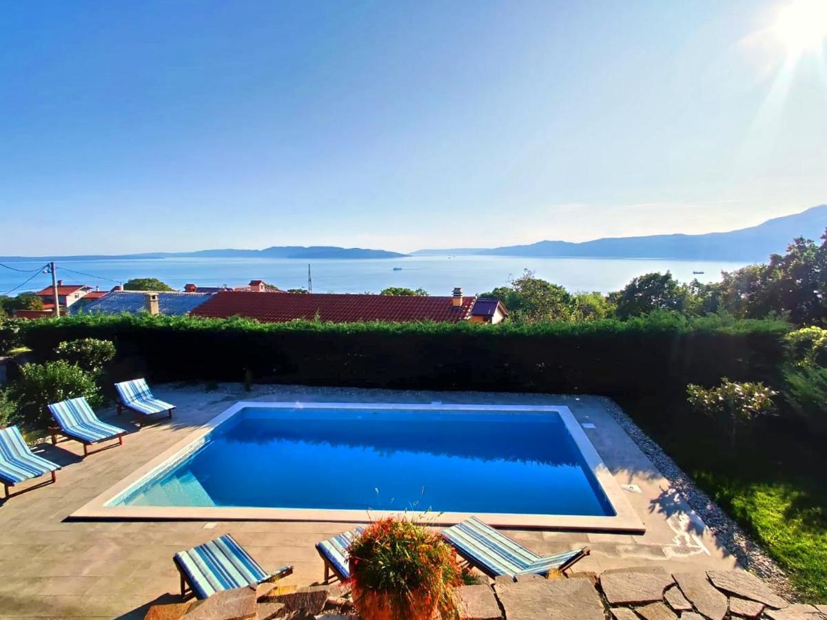 *****Pool House With Beautiful Seaview,Big Garden And Old Tavern***** Rijeka Bagian luar foto